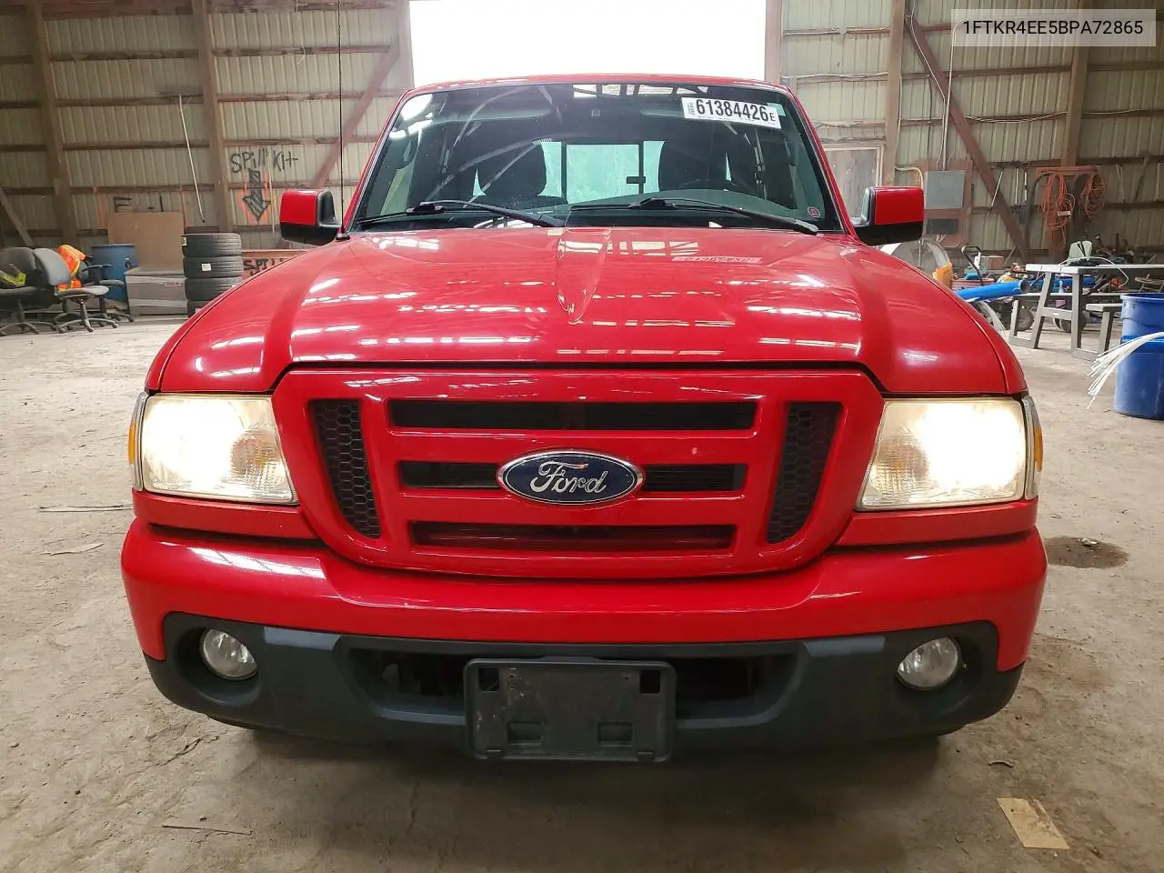 2011 Ford Ranger Super Cab VIN: 1FTKR4EE5BPA72865 Lot: 61384426