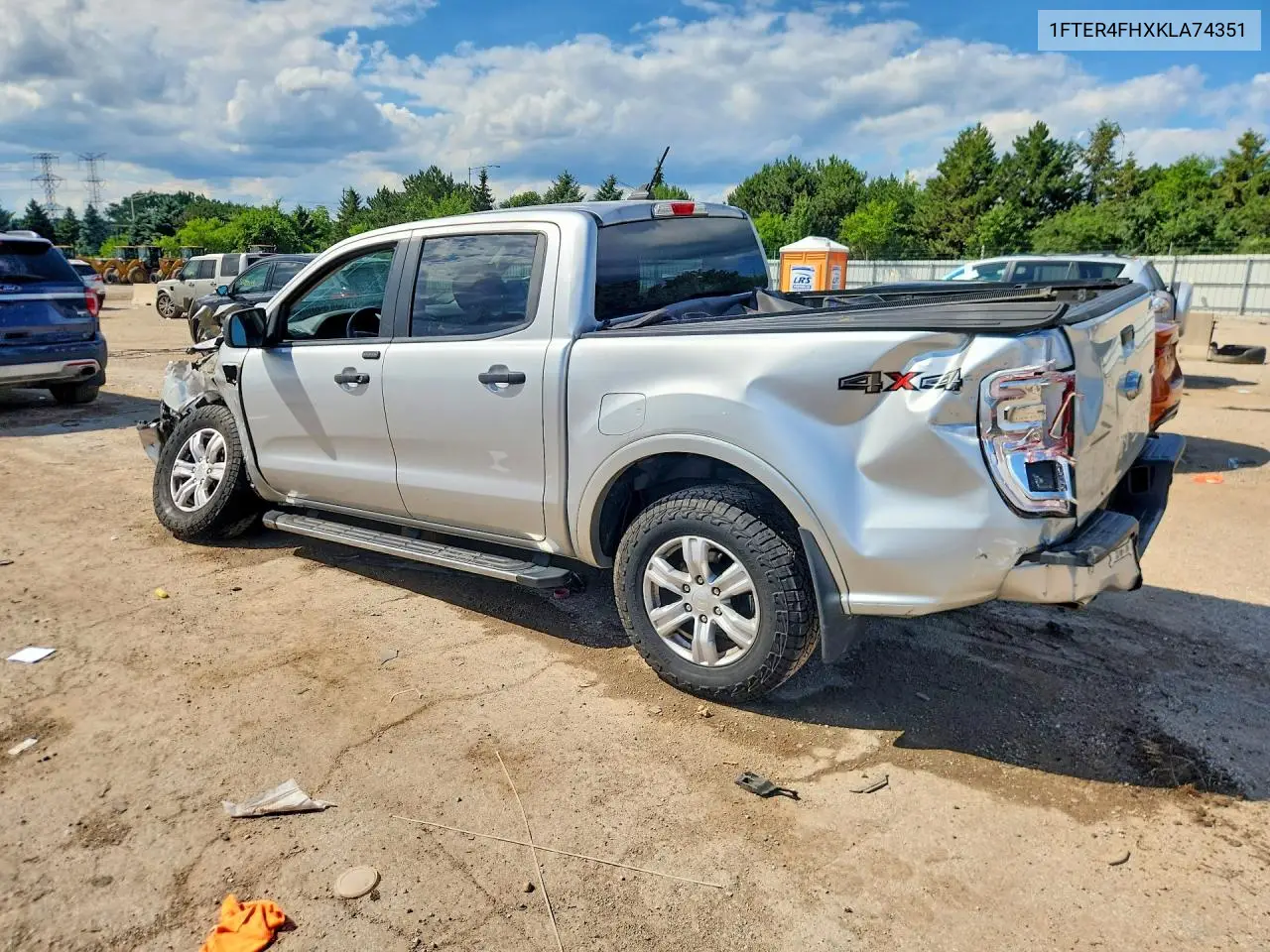 2019 Ford Ranger Xl VIN: 1FTER4FHXKLA74351 Lot: 58357676