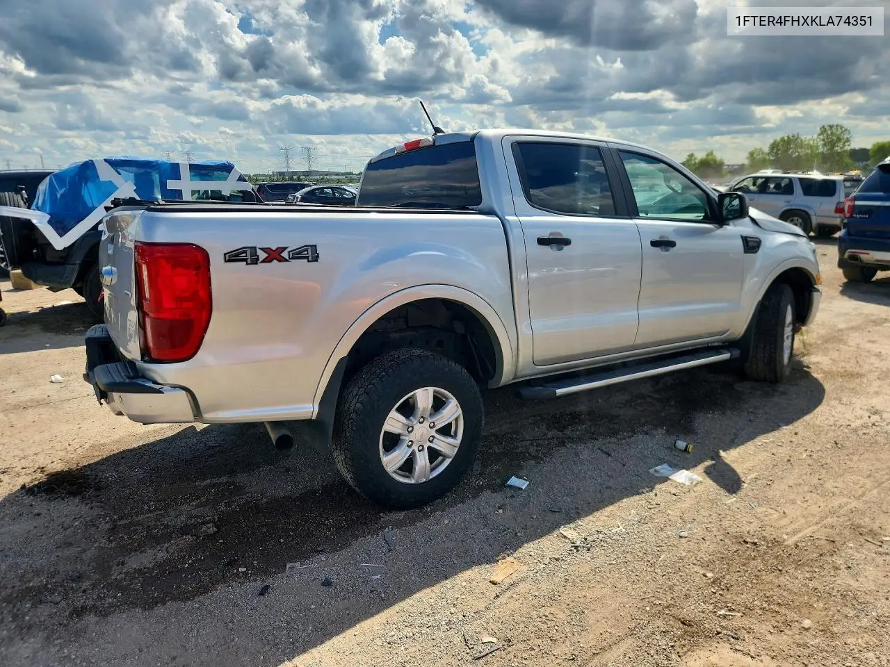 2019 Ford Ranger Xl VIN: 1FTER4FHXKLA74351 Lot: 58357676