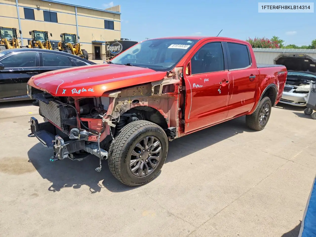 2019 Ford Ranger Xl VIN: 1FTER4FH8KLB14314 Lot: 61916836