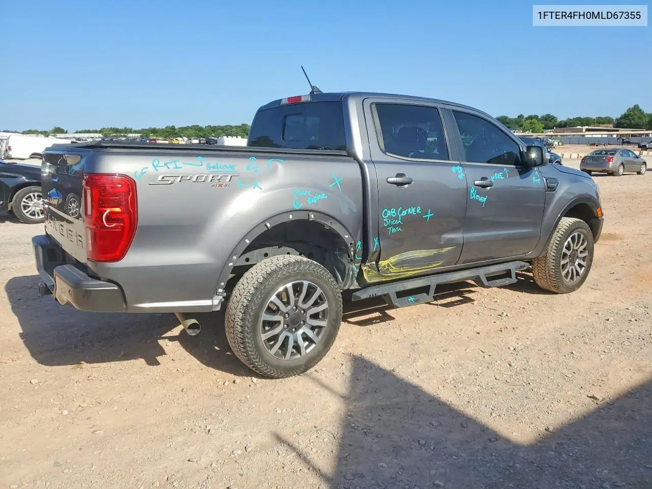 2021 Ford Ranger Xl VIN: 1FTER4FH0MLD67355 Lot: 55926226
