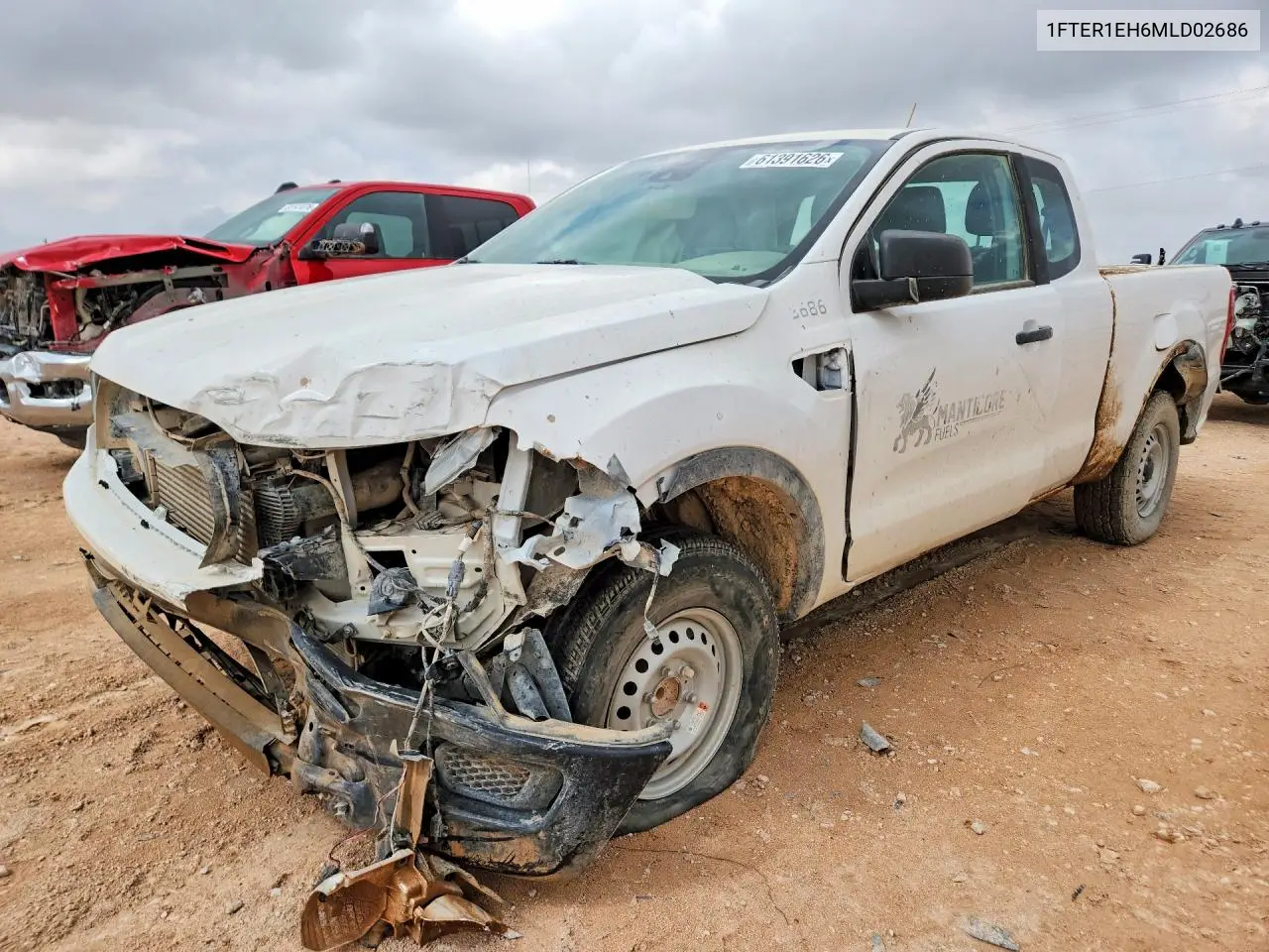2021 Ford Ranger Xl VIN: 1FTER1EH6MLD02686 Lot: 61391626