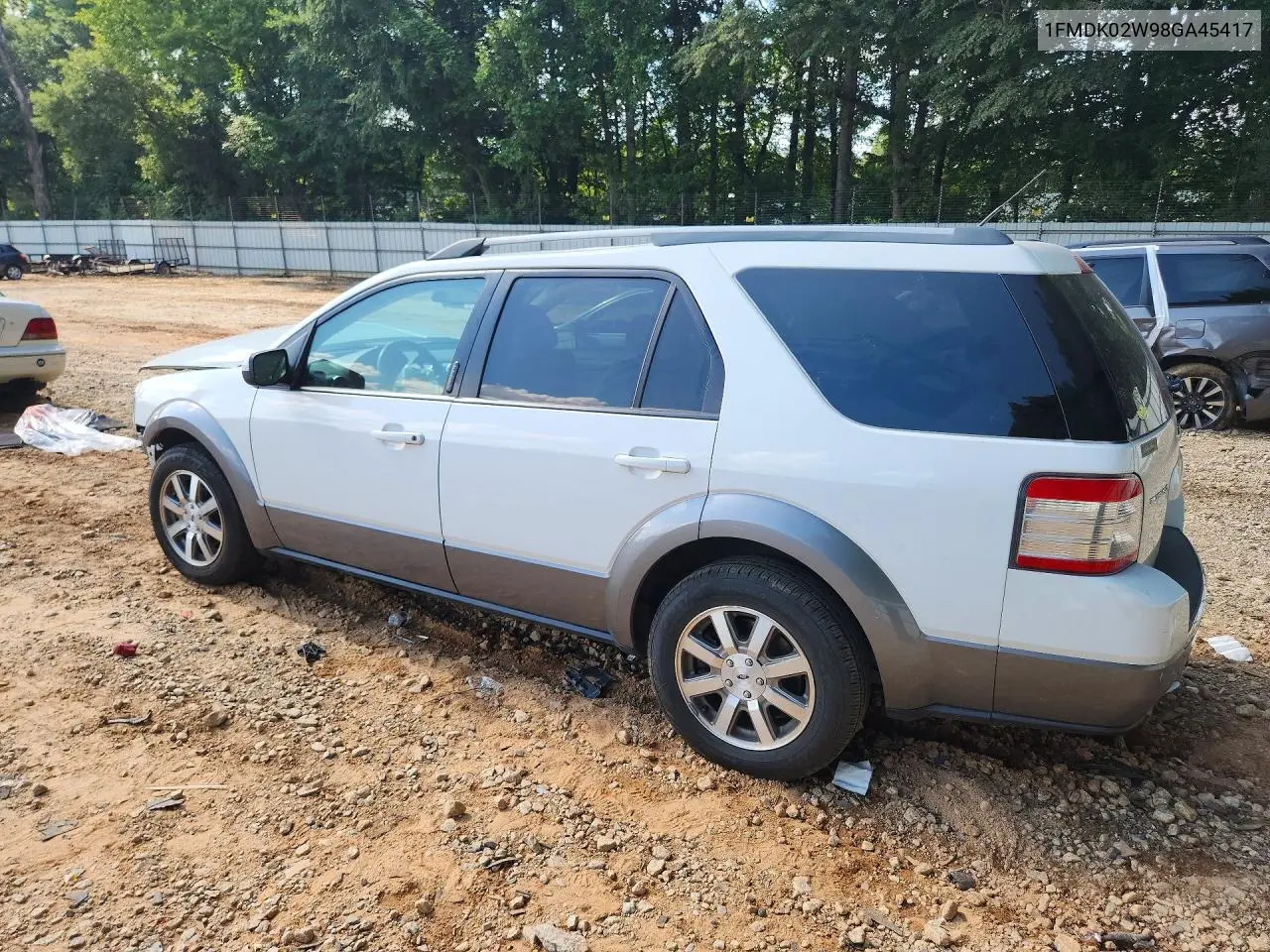 2008 Ford Taurus X Sel VIN: 1FMDK02W98GA45417 Lot: 59796126