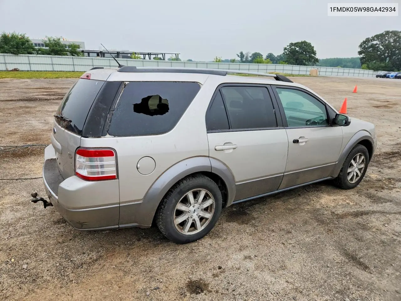 2008 Ford Taurus X Sel VIN: 1FMDK05W98GA42934 Lot: 61521786