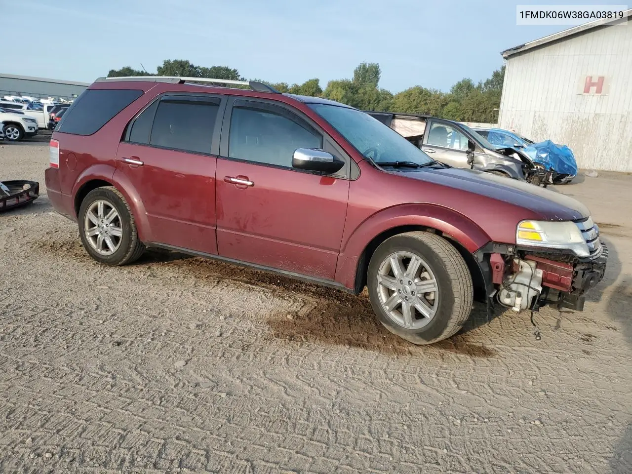 2008 Ford Taurus X Limited VIN: 1FMDK06W38GA03819 Lot: 98365155