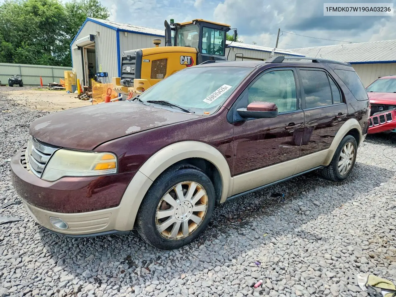 2009 Ford Taurus X Eddie Bauer VIN: 1FMDK07W19GA03236 Lot: 59835426