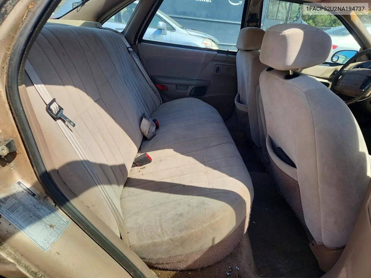 1992 Ford Taurus Gl VIN: 1FACP52U2NA194737 Lot: 59049806