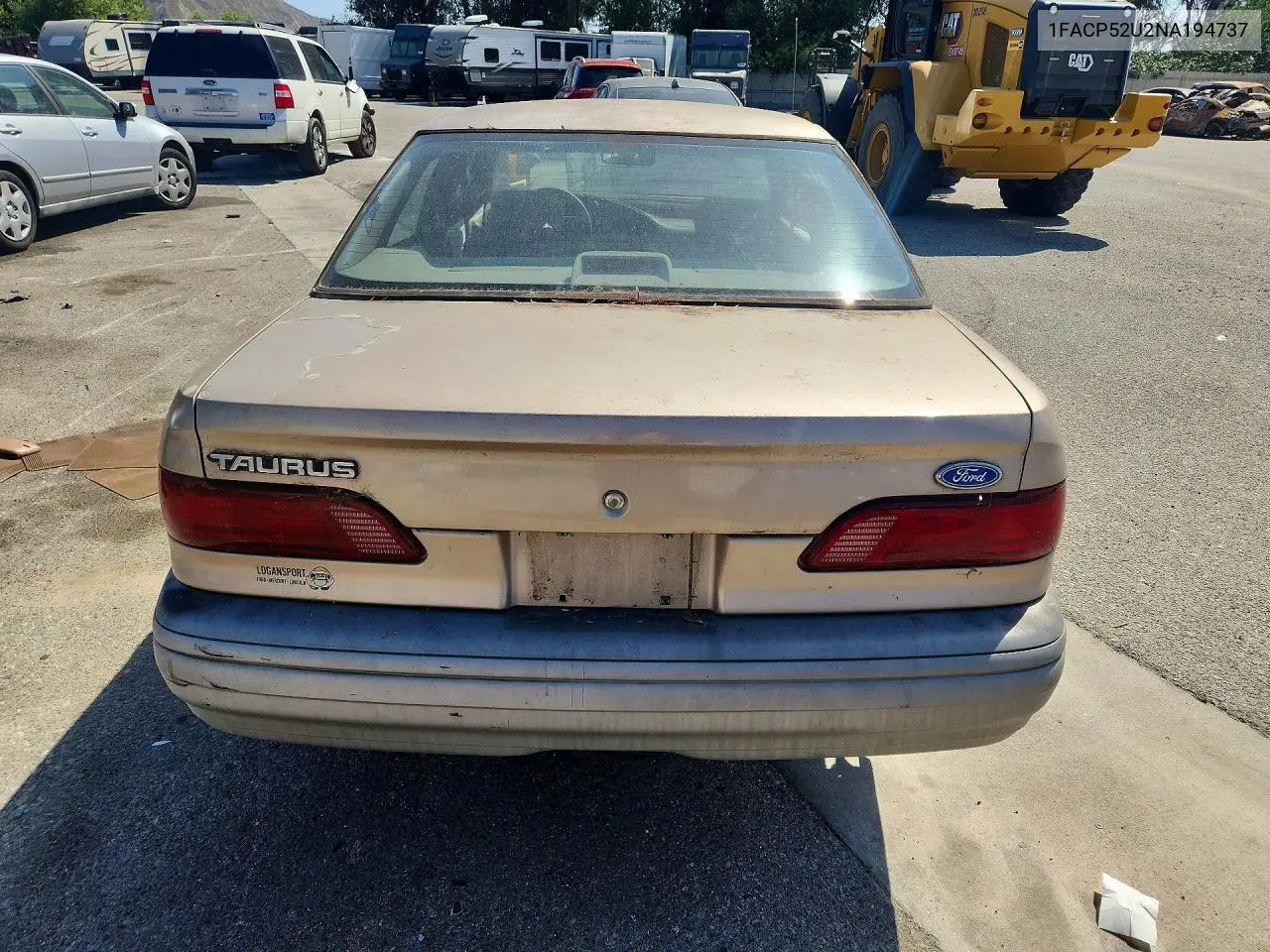 1992 Ford Taurus Gl VIN: 1FACP52U2NA194737 Lot: 59049806