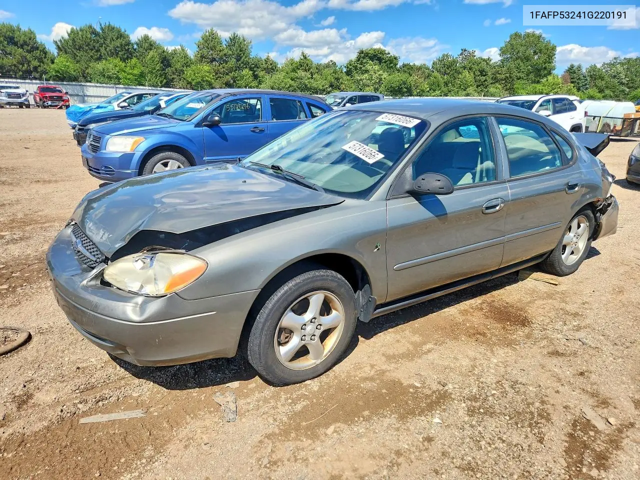 2001 Ford Taurus Se VIN: 1FAFP53241G220191 Lot: 57316066
