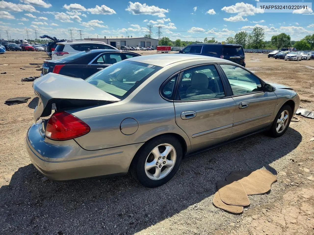 2001 Ford Taurus Se VIN: 1FAFP53241G220191 Lot: 57316066