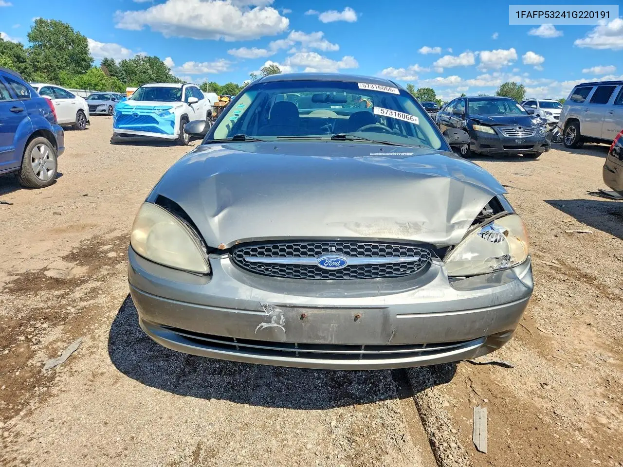 2001 Ford Taurus Se VIN: 1FAFP53241G220191 Lot: 57316066