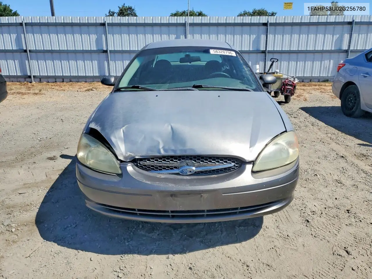 2002 Ford Taurus Se VIN: 1FAHP53U02G256780 Lot: 58320796
