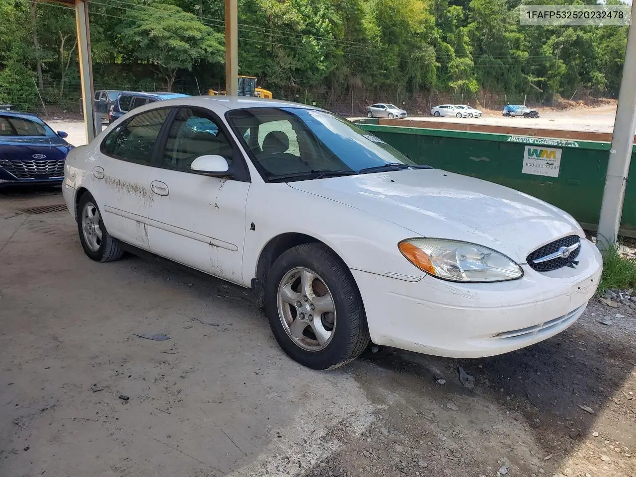 2002 Ford Taurus Se VIN: 1FAFP53252G232478 Lot: 61146806