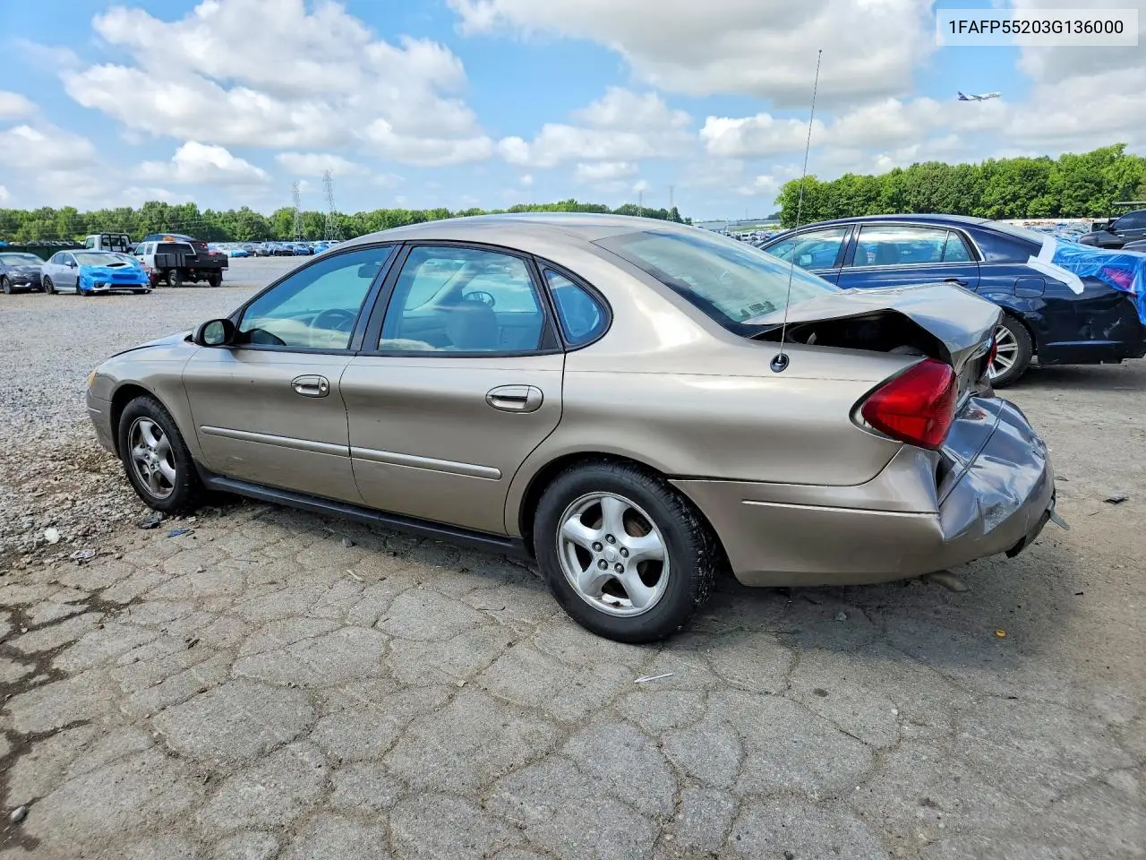 2003 Ford Taurus Ses VIN: 1FAFP55203G136000 Lot: 60094926