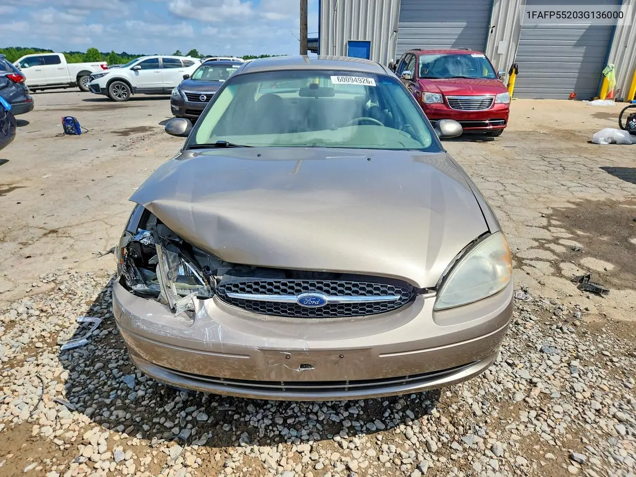 2003 Ford Taurus Ses VIN: 1FAFP55203G136000 Lot: 60094926