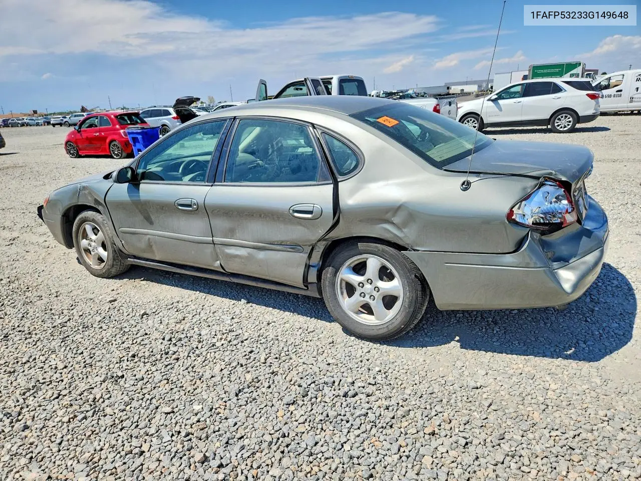 2003 Ford Taurus Se VIN: 1FAFP53233G149648 Lot: 61939016
