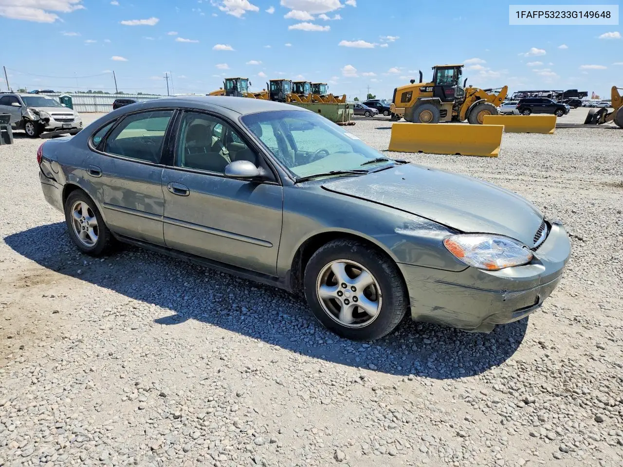 2003 Ford Taurus Se VIN: 1FAFP53233G149648 Lot: 61939016