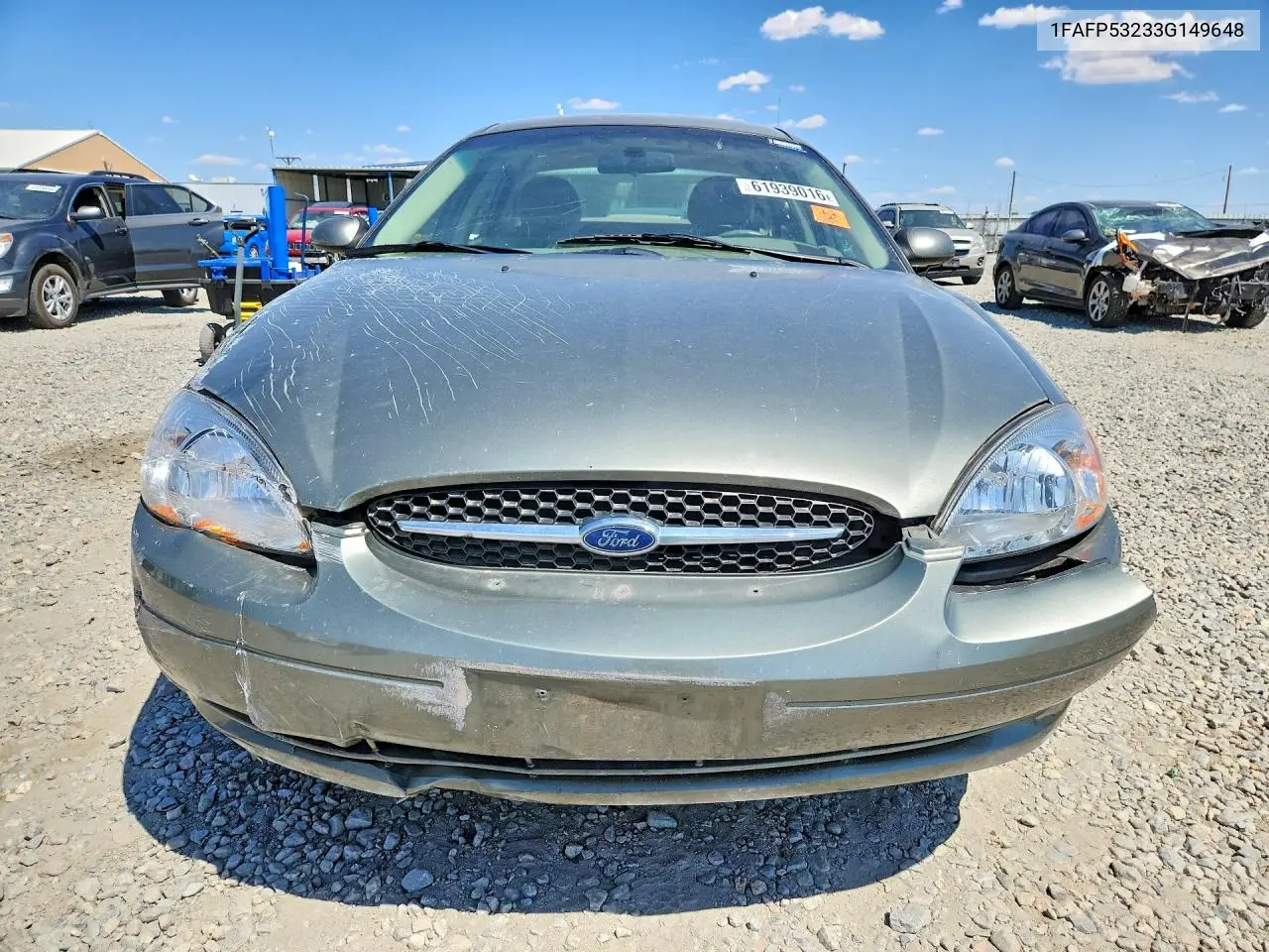 2003 Ford Taurus Se VIN: 1FAFP53233G149648 Lot: 61939016