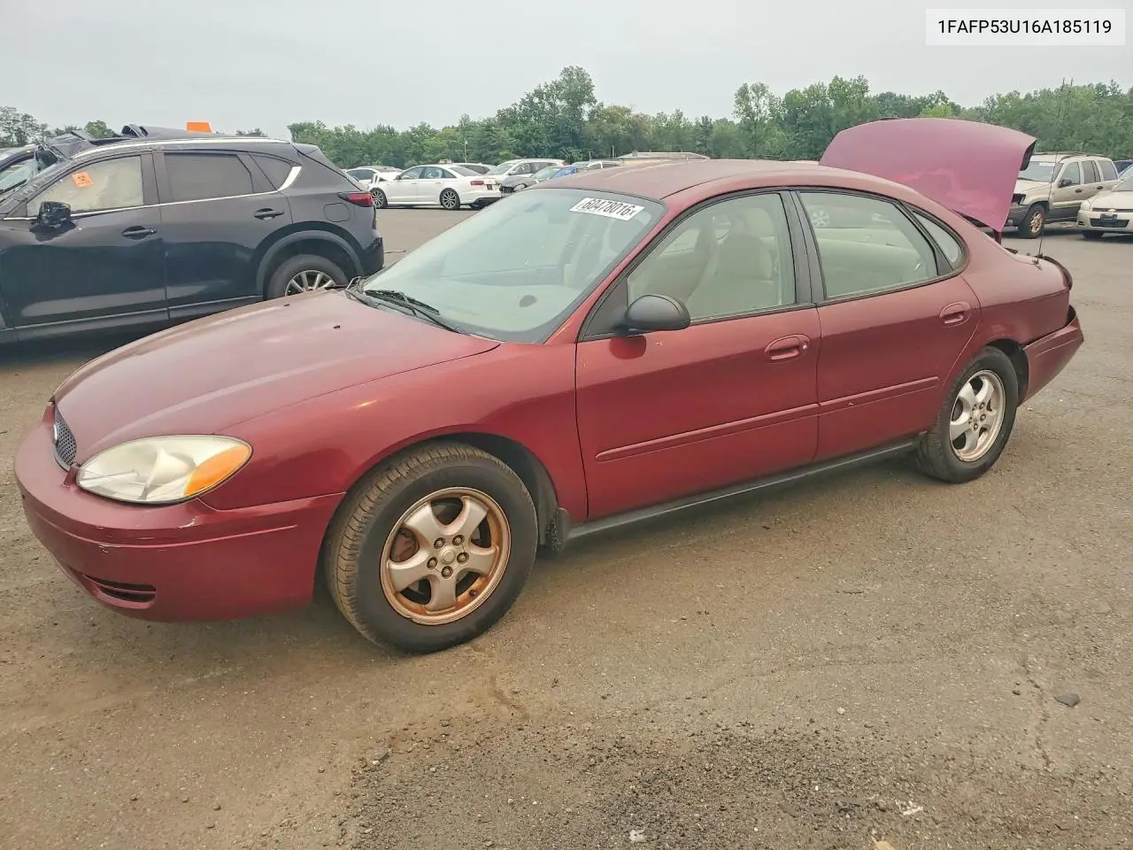 2006 Ford Taurus Se VIN: 1FAFP53U16A185119 Lot: 60478016