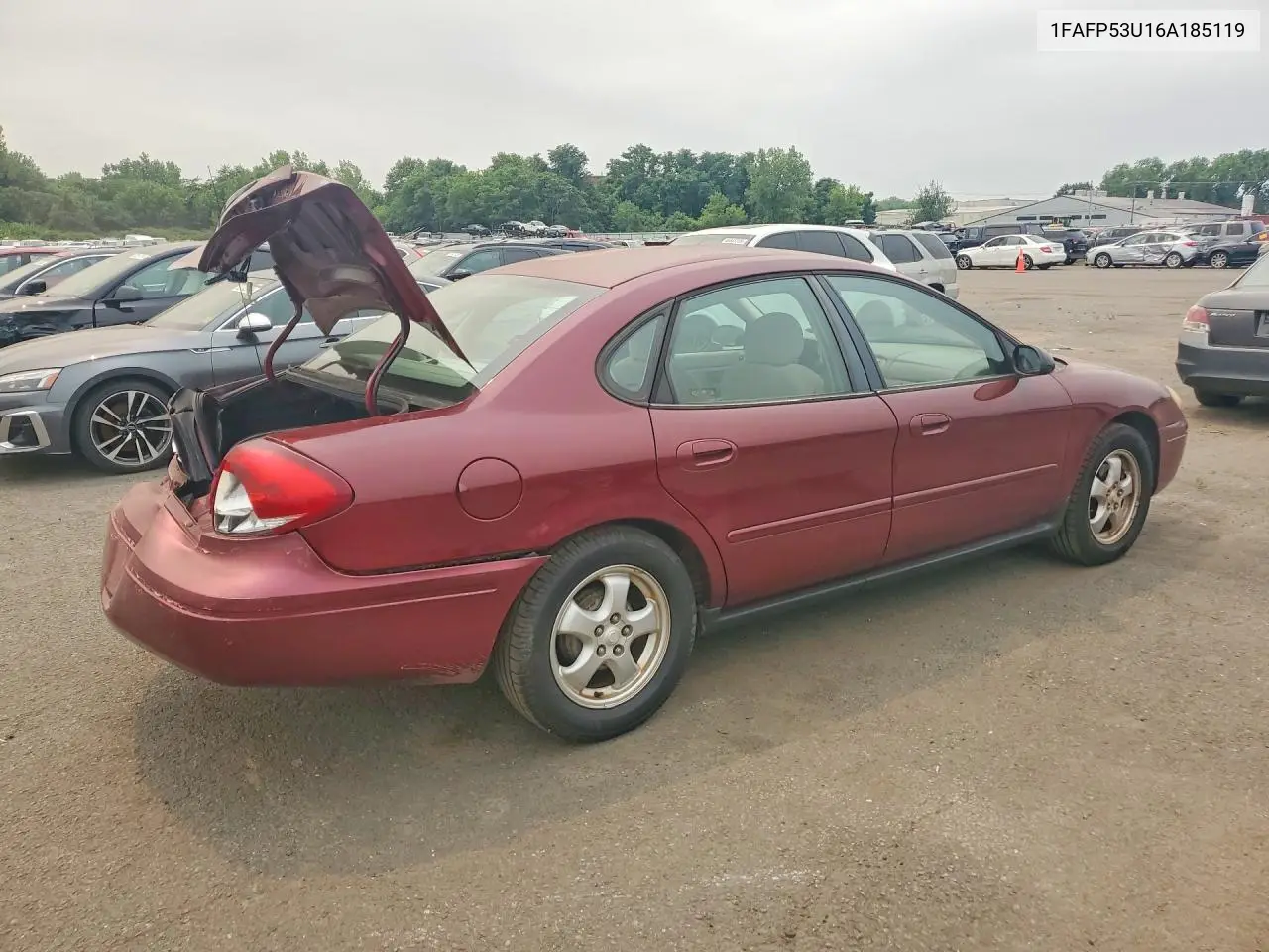 2006 Ford Taurus Se VIN: 1FAFP53U16A185119 Lot: 60478016