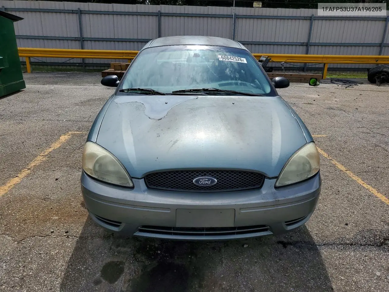 2007 Ford Taurus Se VIN: 1FAFP53U37A196205 Lot: 60842526