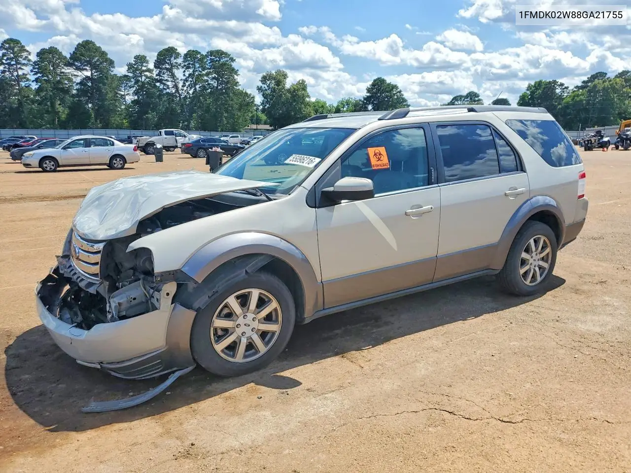 2008 Ford Taurus X Sel VIN: 1FMDK02W88GA21755 Lot: 55096216