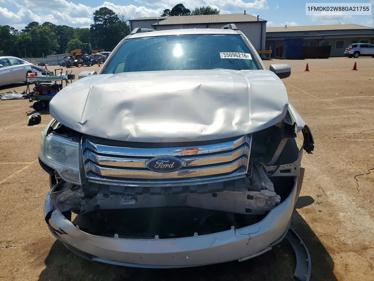 2008 Ford Taurus X Sel VIN: 1FMDK02W88GA21755 Lot: 55096216