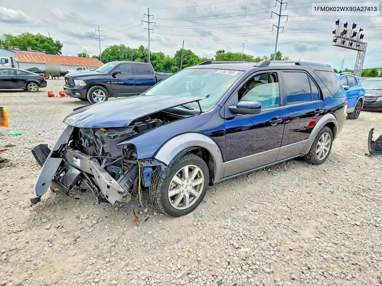 2008 Ford Taurus X Sel VIN: 1FMDK02WX8GA27413 Lot: 57067966