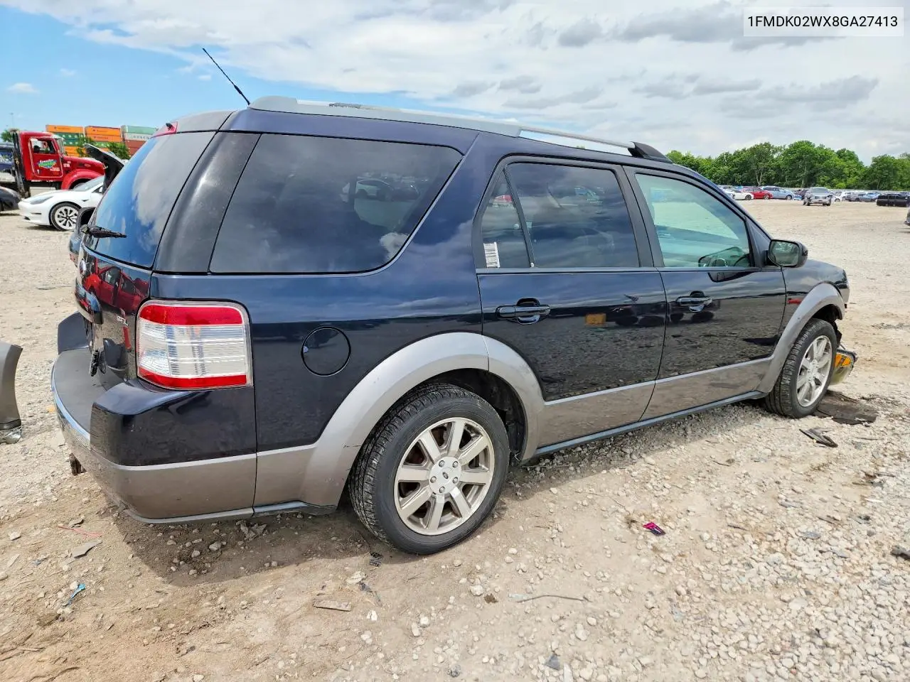 2008 Ford Taurus X Sel VIN: 1FMDK02WX8GA27413 Lot: 57067966