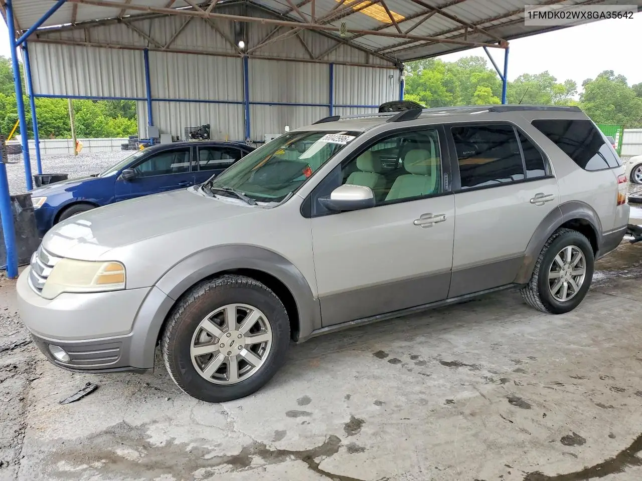 2008 Ford Taurus X Sel VIN: 1FMDK02WX8GA35642 Lot: 58042996