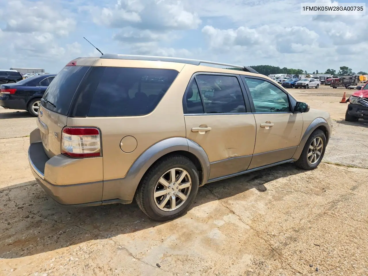2008 Ford Taurus X Sel VIN: 1FMDK05W28GA00735 Lot: 61140056
