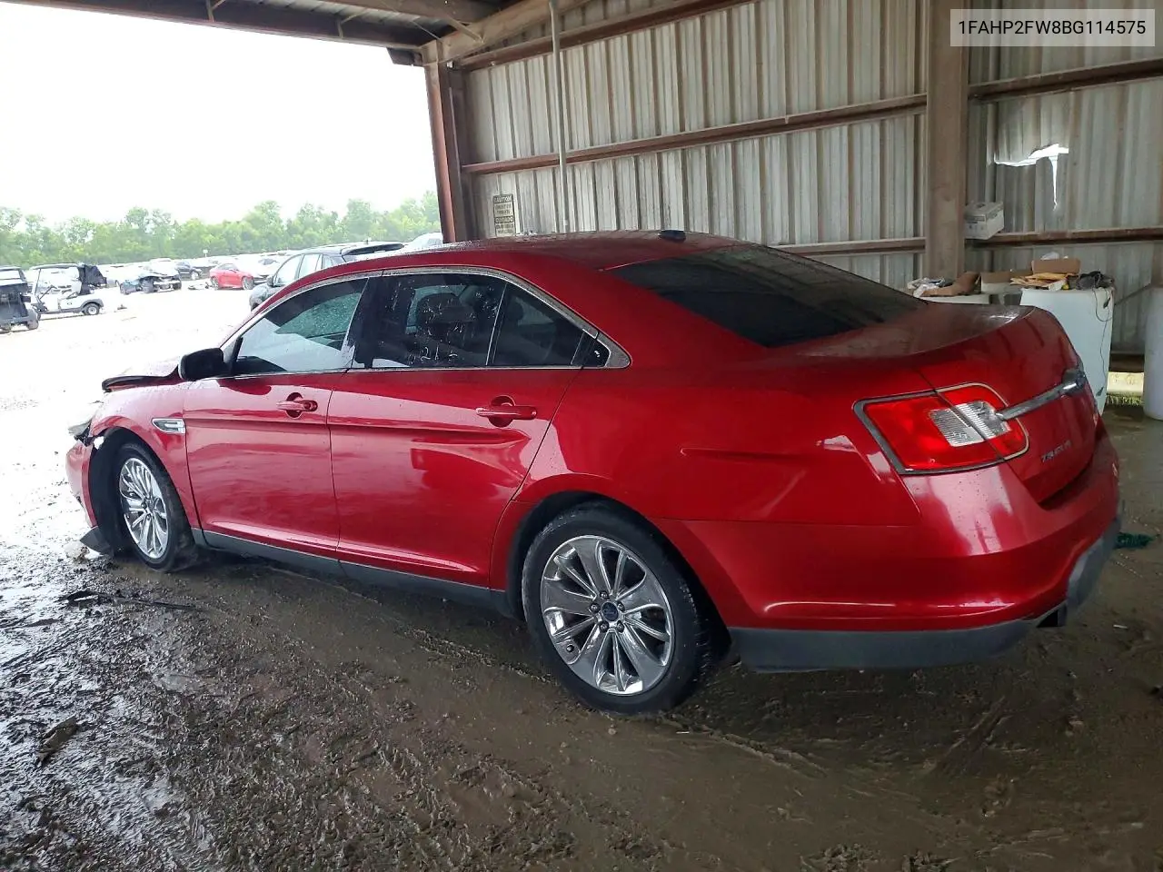 2011 Ford Taurus Limited VIN: 1FAHP2FW8BG114575 Lot: 60873606
