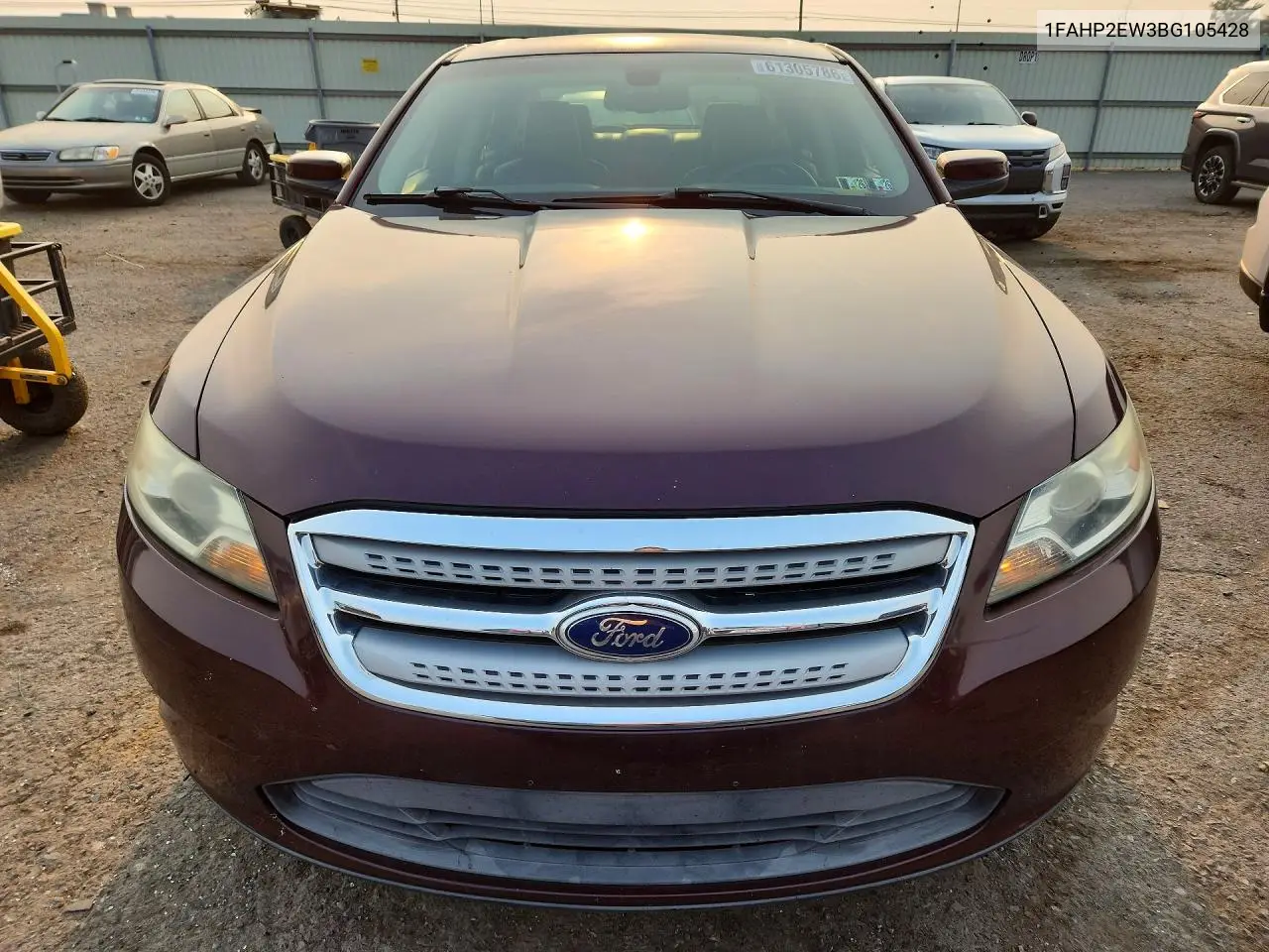 2011 Ford Taurus Sel VIN: 1FAHP2EW3BG105428 Lot: 61305786