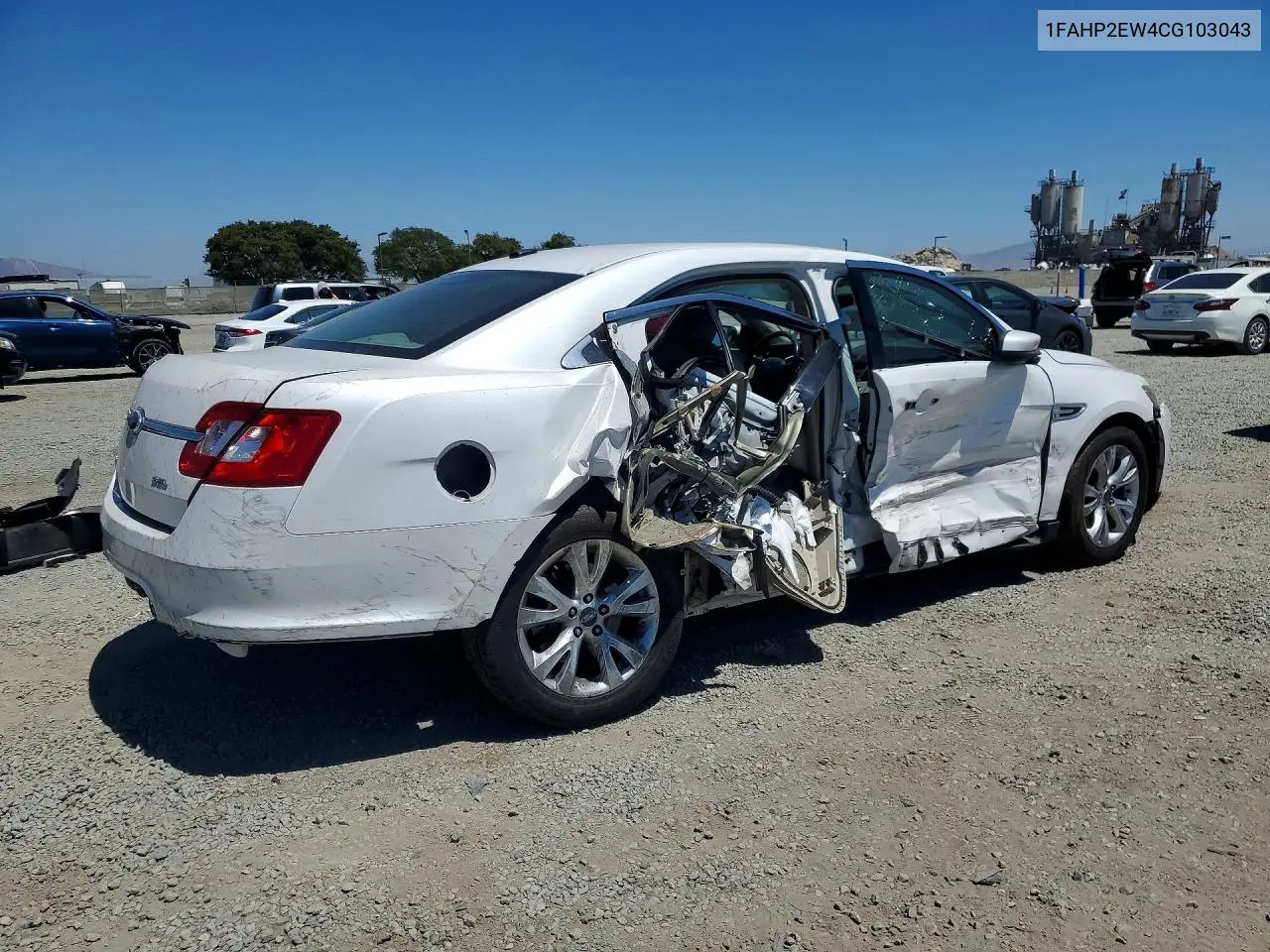 2012 Ford Taurus Sel VIN: 1FAHP2EW4CG103043 Lot: 58151606