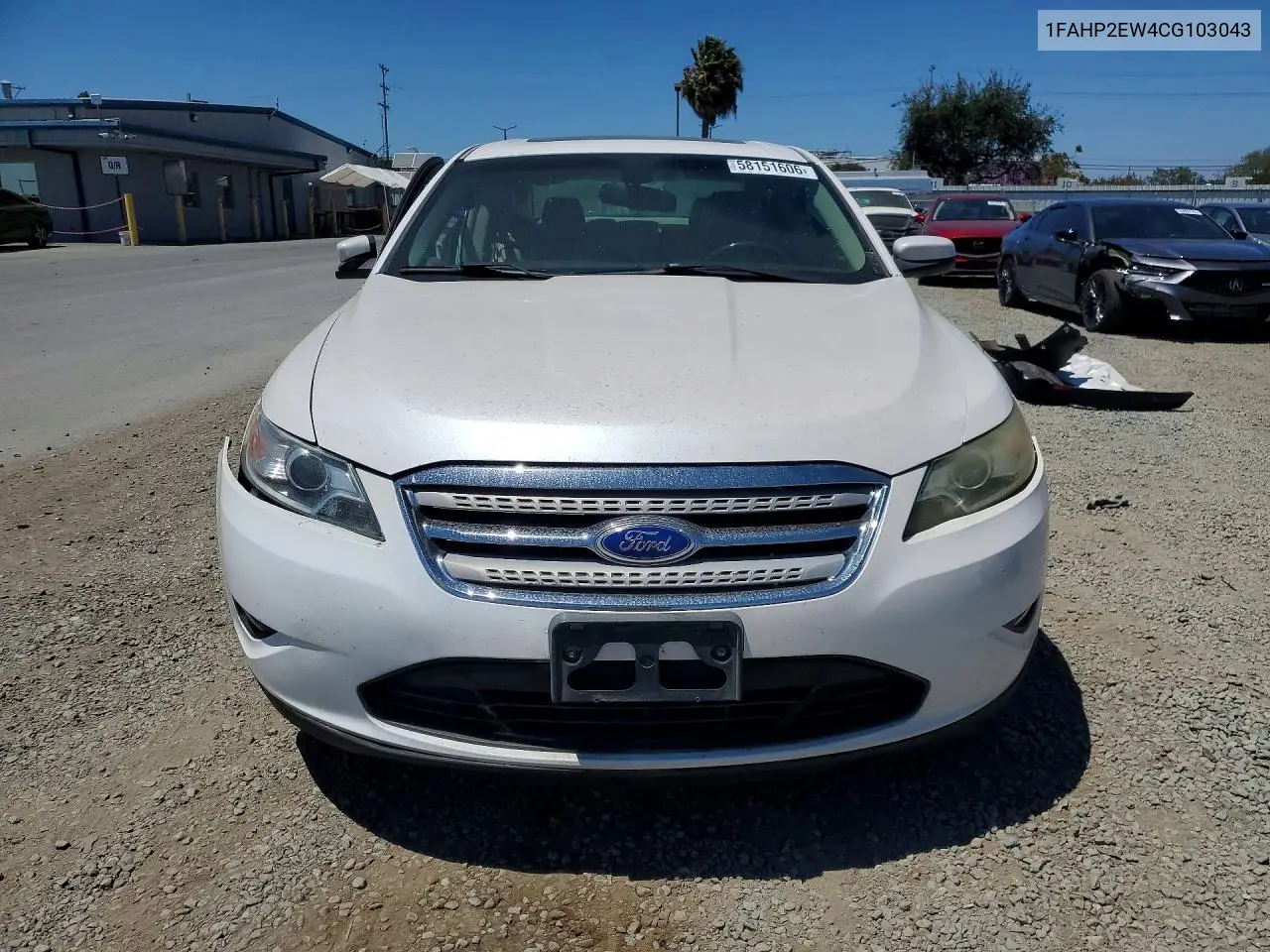 2012 Ford Taurus Sel VIN: 1FAHP2EW4CG103043 Lot: 58151606