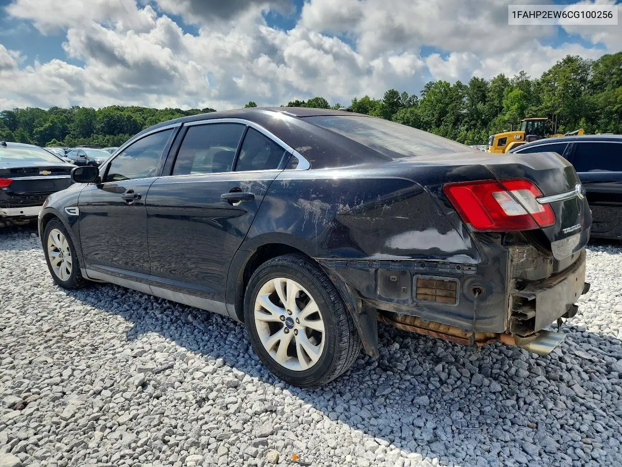 2012 Ford Taurus Sel VIN: 1FAHP2EW6CG100256 Lot: 60840166