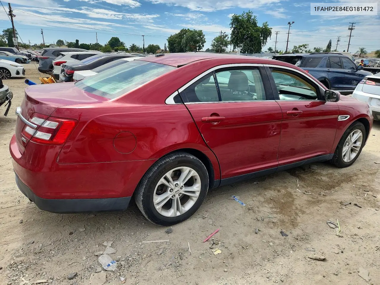 2014 Ford Taurus Sel VIN: 1FAHP2E84EG181472 Lot: 61953606