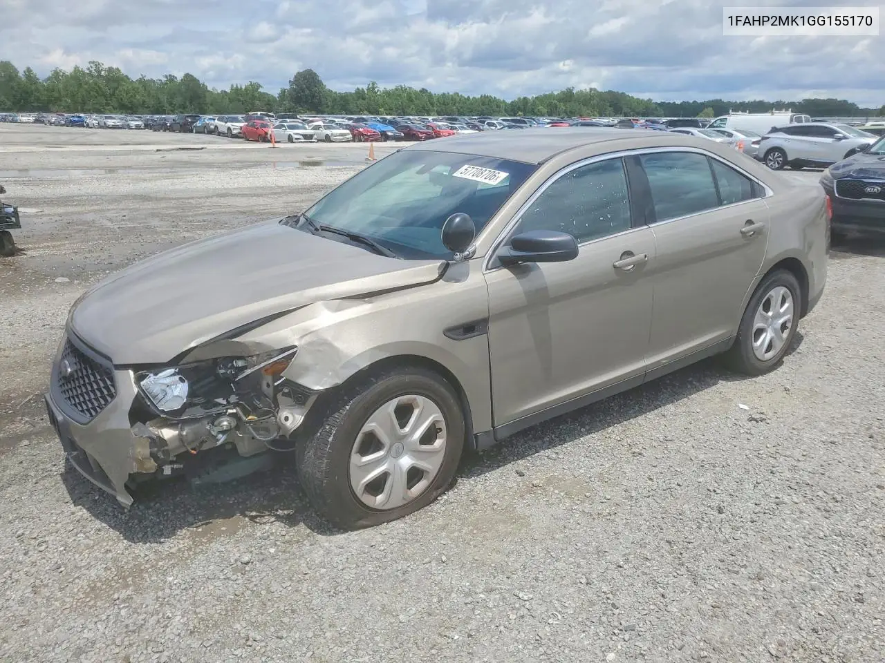 2016 Ford Taurus Police Interceptor VIN: 1FAHP2MK1GG155170 Lot: 57708706