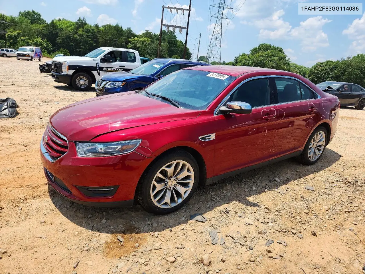 2016 Ford Taurus Limited VIN: 1FAHP2F83GG114086 Lot: 61599806