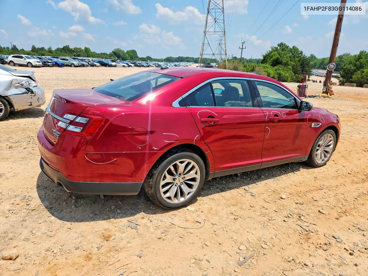2016 Ford Taurus Limited VIN: 1FAHP2F83GG114086 Lot: 61599806