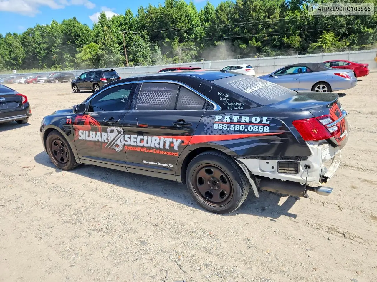 2017 Ford Taurus Police Interceptor VIN: 1FAHP2L99HG103866 Lot: 61013896