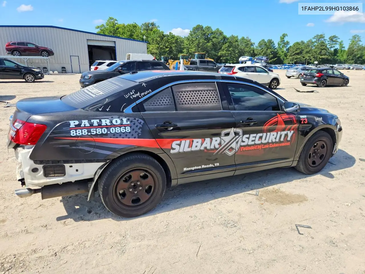 2017 Ford Taurus Police Interceptor VIN: 1FAHP2L99HG103866 Lot: 61013896