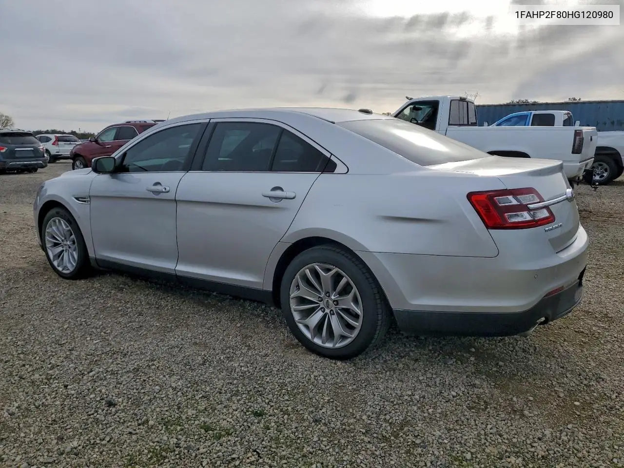 1FAHP2F80HG120980 2017 Ford Taurus Limited