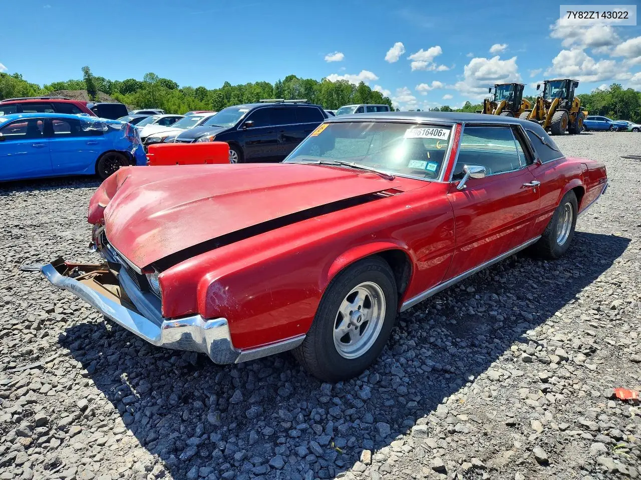 1967 Ford Thundrbird VIN: 7Y82Z143022 Lot: 59616406