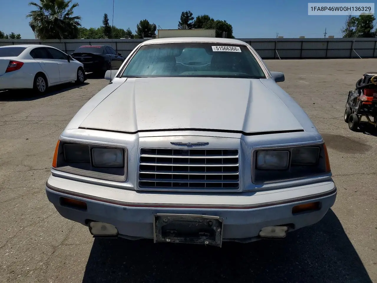 1986 Ford Thunderbird VIN: 1FABP46W0GH136329 Lot: 51566366