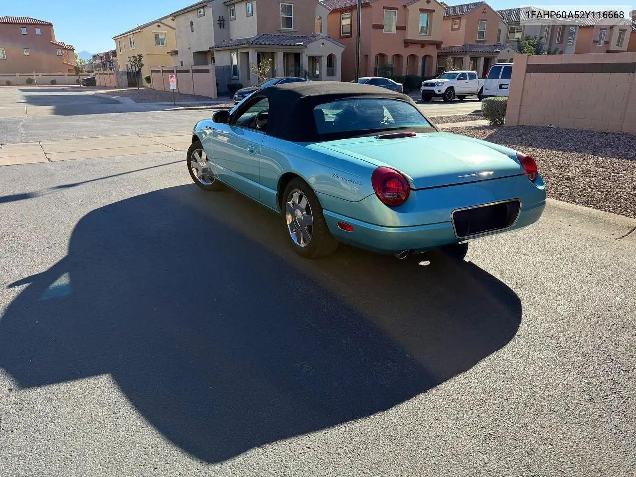 2002 Ford Thunderbird VIN: 1FAHP60A52Y116668 Lot: 55844366