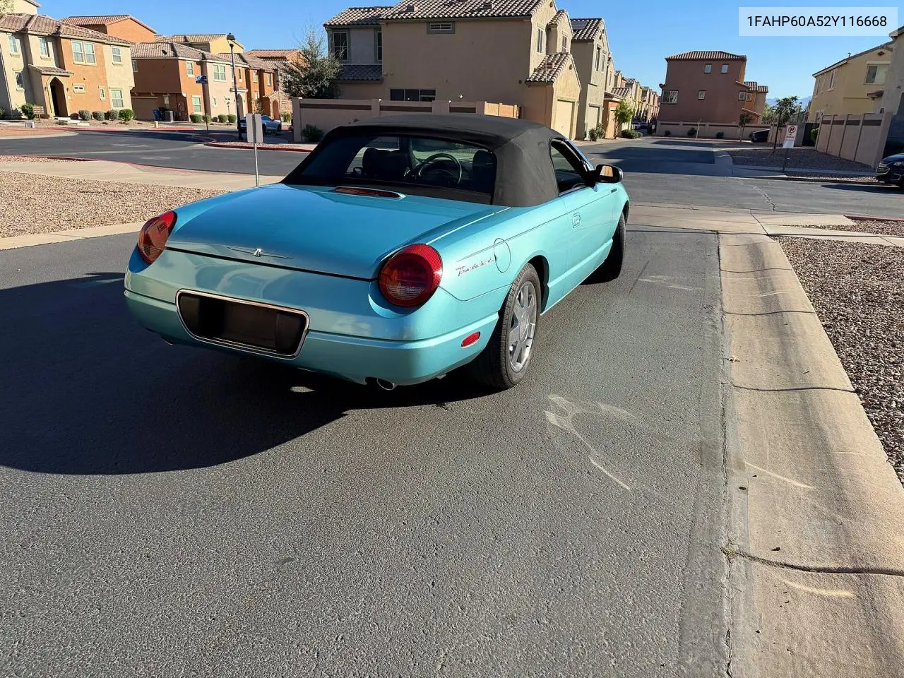 2002 Ford Thunderbird VIN: 1FAHP60A52Y116668 Lot: 55844366