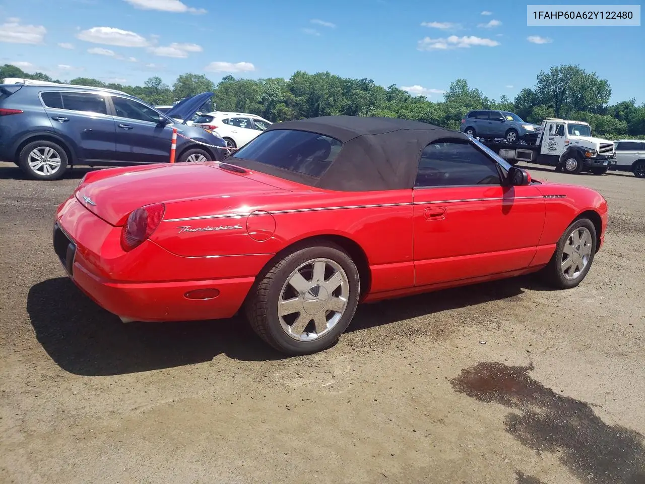 2002 Ford Thunderbird VIN: 1FAHP60A62Y122480 Lot: 57238976