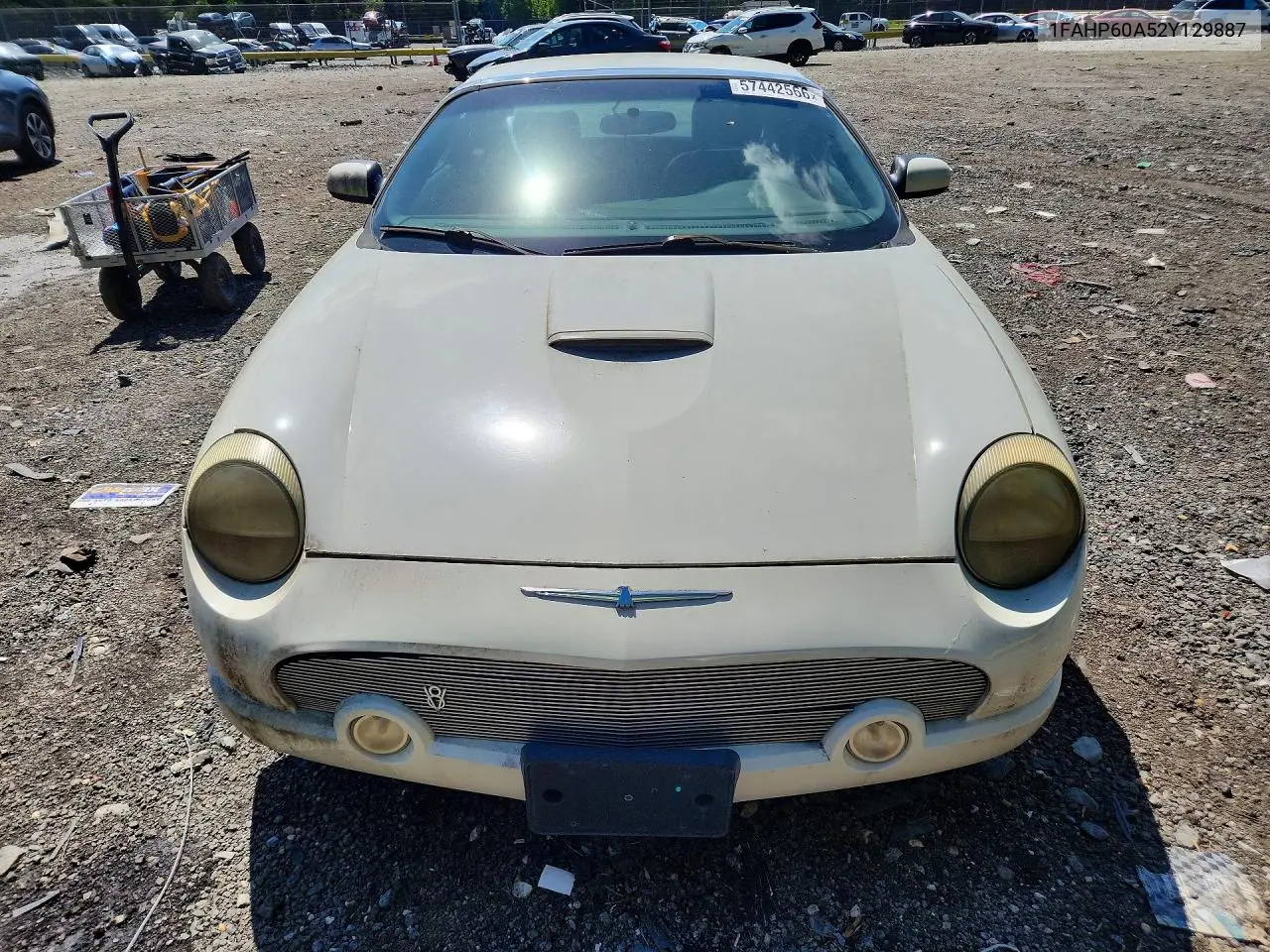 2002 Ford Thunderbird VIN: 1FAHP60A52Y129887 Lot: 57442566