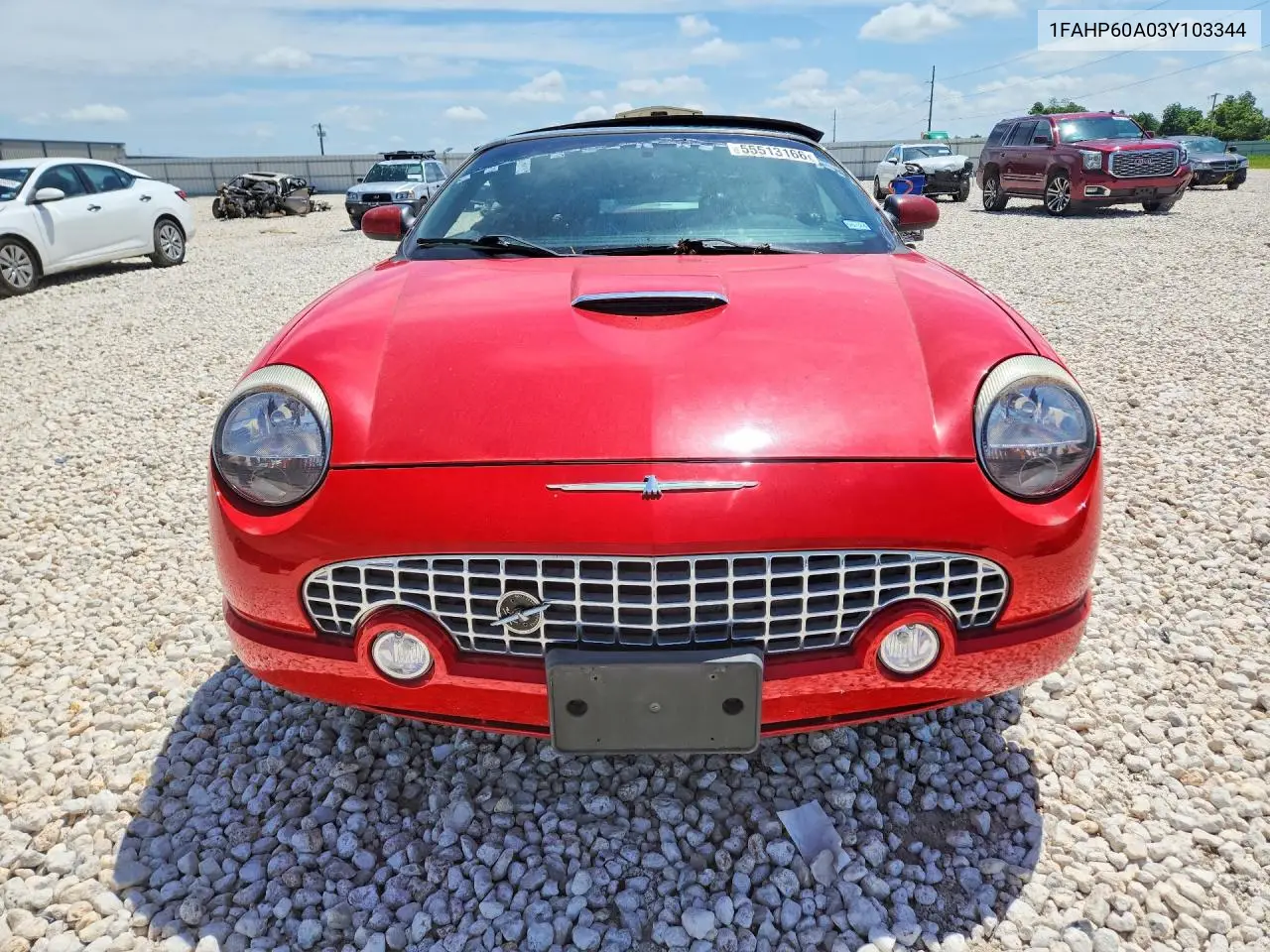 2003 Ford Thunderbird VIN: 1FAHP60A03Y103344 Lot: 55513166